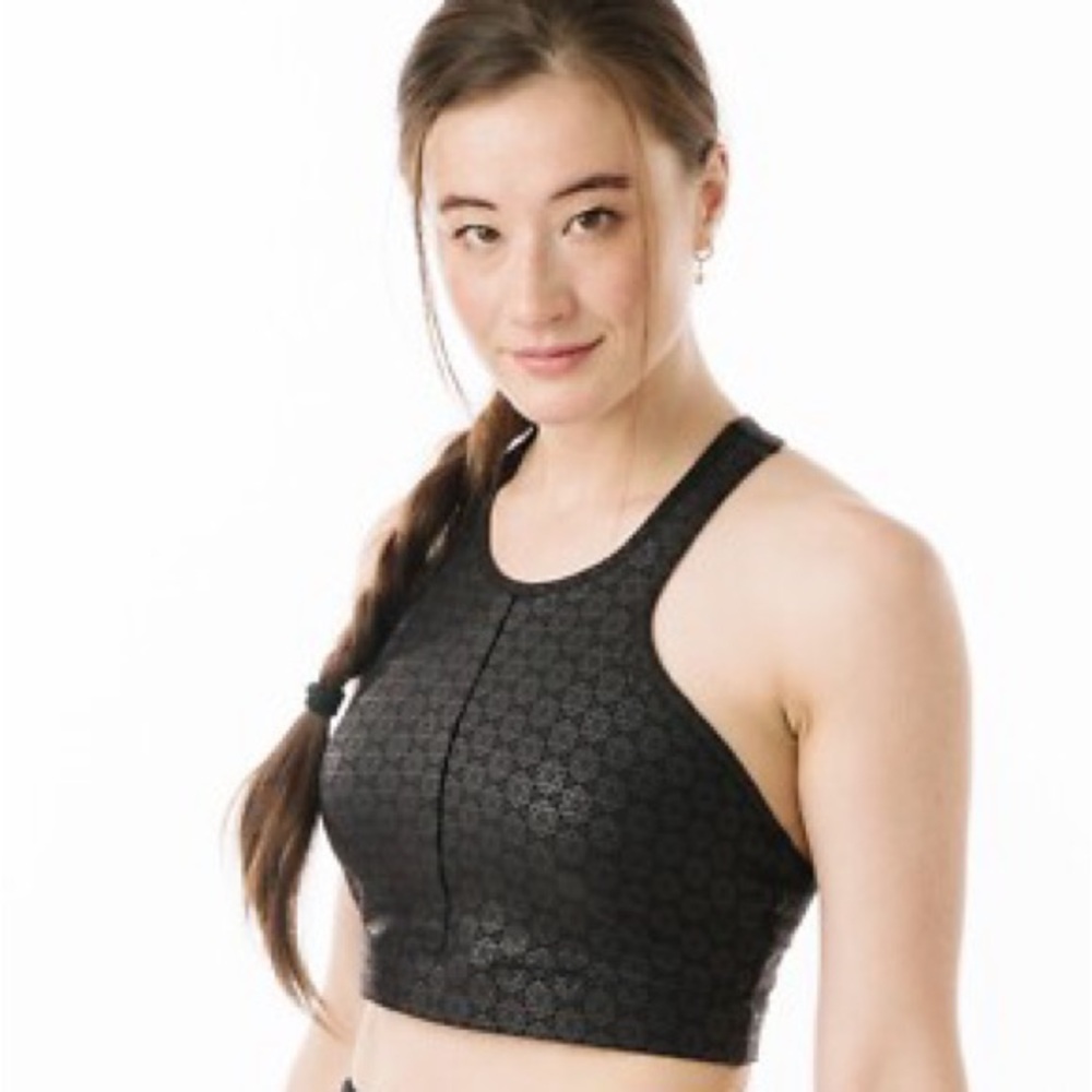 Black Flower Power Bra